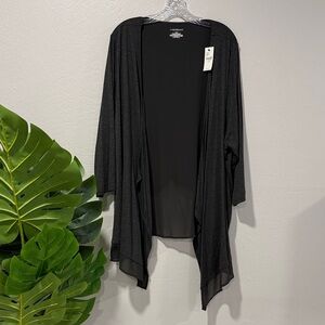 NWT Lane Bryant Charcoal Open Front Cardigan plus size 26/28